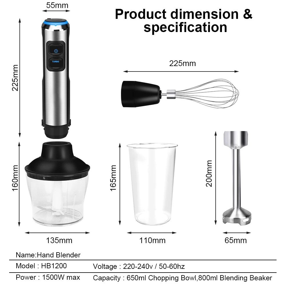 Batidora de mano 4 en 1 de alt - Blender High Power reseña y precio
