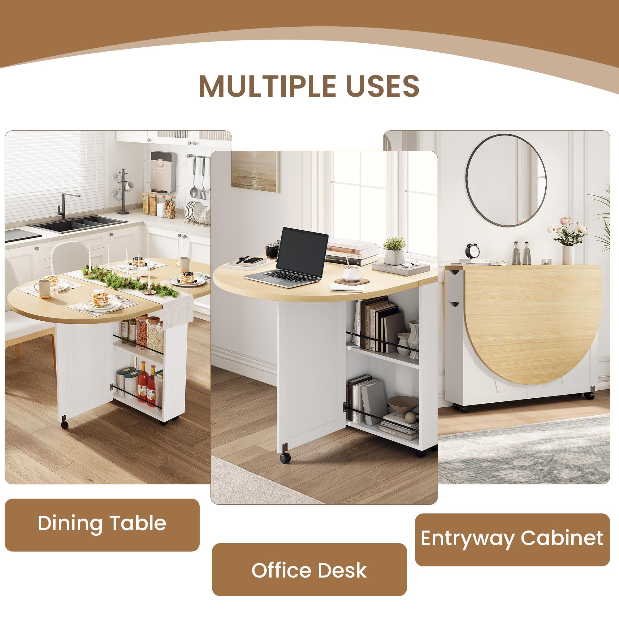 Mesa de comedor plegable 3 en  - Kitchen Appliances Table reseña y precio